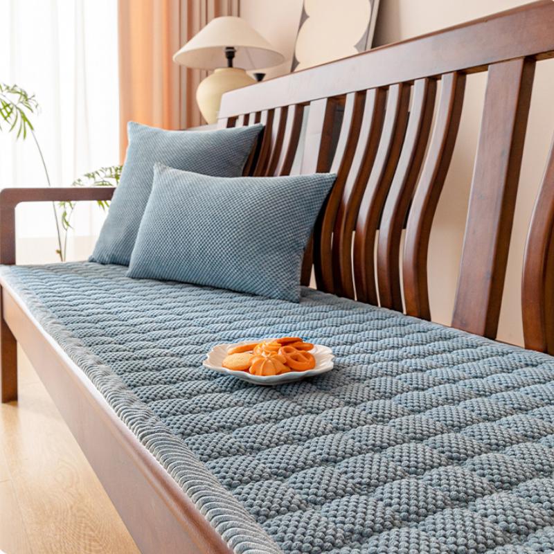 

Зимняя Толстая Вельветовая Подушка для Дивана Утолщенный Противоскользящий Чехол для Дивана Винтажная Защитная Накладка для Дивана для Украшения Гостиной 50*50cm 1pcs