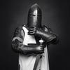 Armadura de Caballero Templario Negro para Hombre, Disfraz de Cruzado Medieval Auténtico para LARP, Cosplay, Coleccionistas