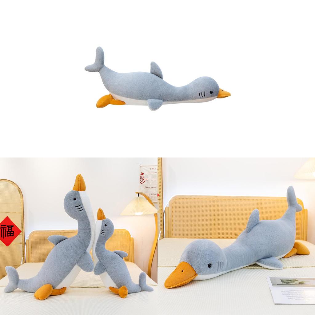 Shark Cartoon Plush Pillow With Pp Cotton Filling For Kids And Teens