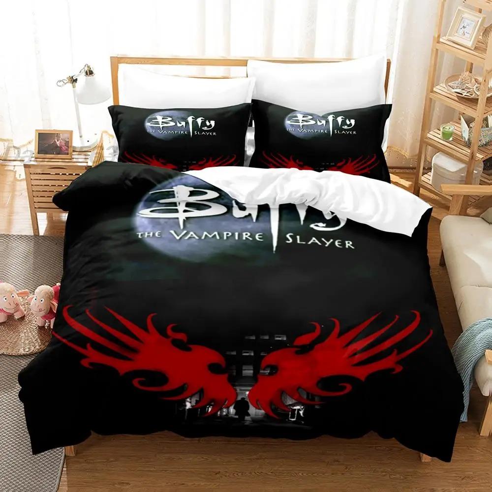 Buffy The Vampire Bettwäsche-Set Einzelbett Twin Full Queen King Size Bettwäsche-Set Aldult Jungen Schlafzimmer Bettbezug-Sets 3D Bettwäsche 135X200