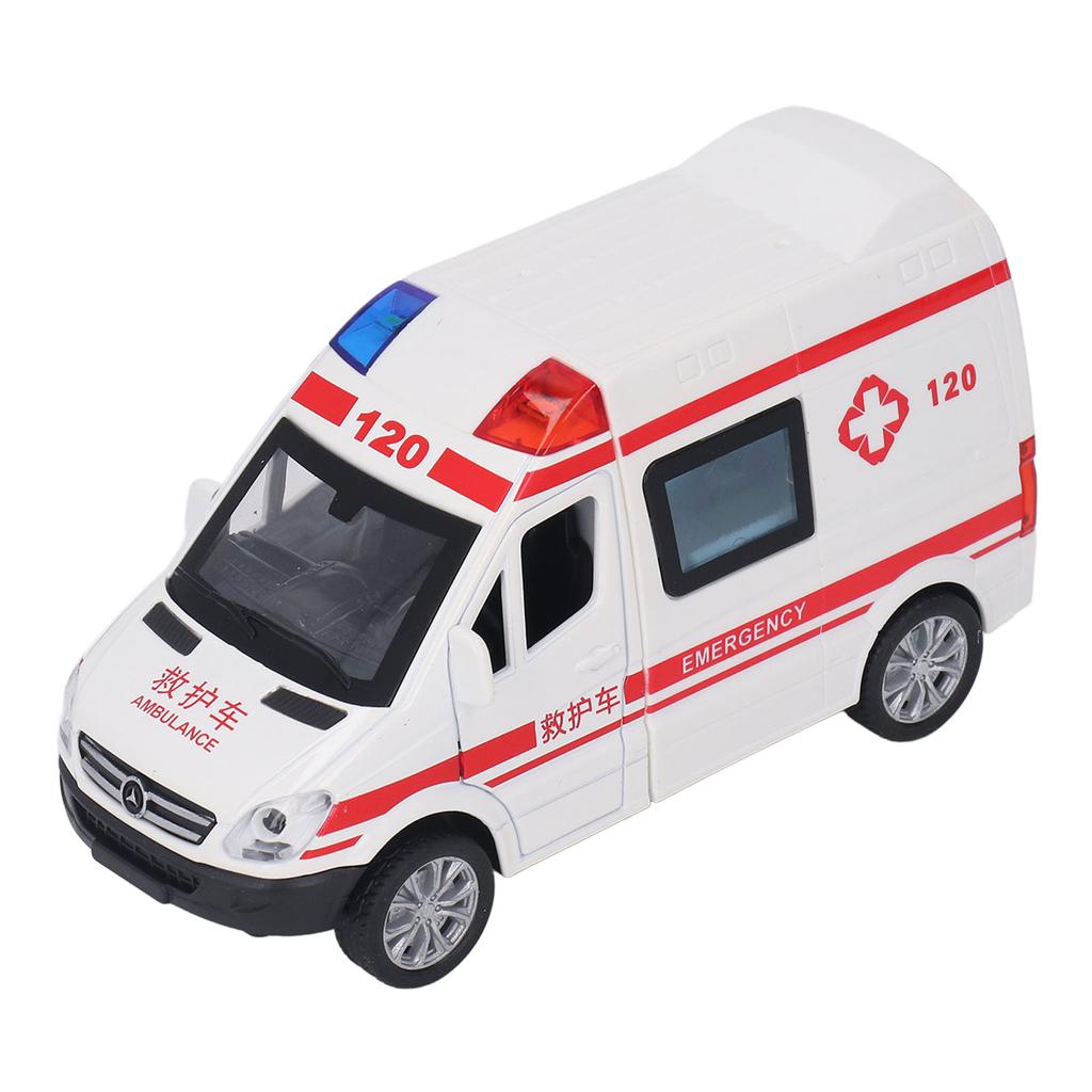 Pull Back Mini Car Five Doors Interesting Alloy 14x6x7.5cm Emergency Transport Car Toy with