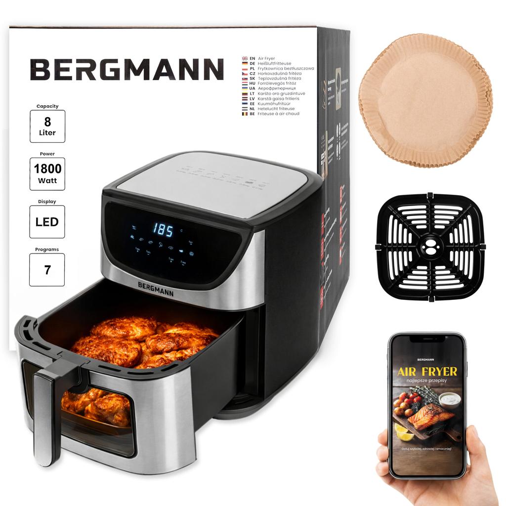 BERGMANN YA friteuse à huile 1 cuve 8L 1800W N