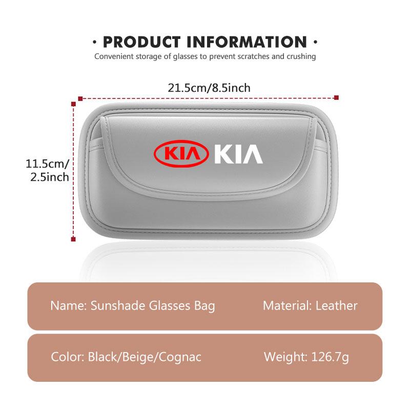 For KIA Car Sunshade Glasses Case Sun Visor Plate Organizer Bag Accessories Ceed Sportage Rio K5 K2 Optima Cerato Proceed Venga