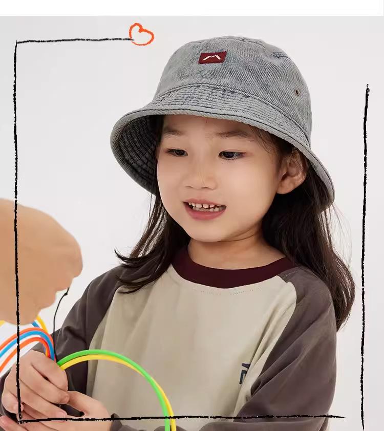 Children's Washable Denim Bucket Hat - Sun Protection for Baby, Kids, Boys & Girls