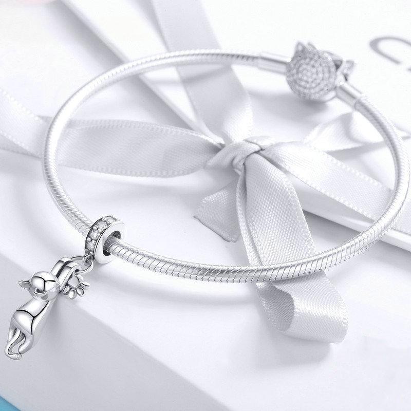 Sticky Cat Footprints Pendant Charms Fit Women Bracelets AVE