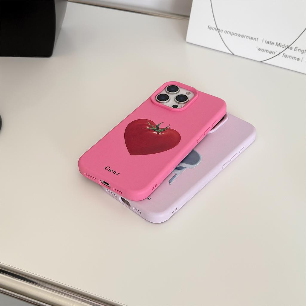 Ins-style Fruit-themed Phone Case Suitable for Apple 16 Pro Max, iPhone 17, Artistic and Personalized, Silicone for 14, Soft for 13, 15