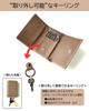 Pebblee Set da 6 Portachiavi, Porta Carte, Porta Pass, Portafoglio in Vera Pelle da Donna con Portachiavi Staccabile (Beige Fumé)