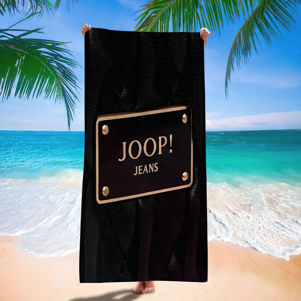 Mode Logo J-Joop.png Mikrofaserdecke Schnelltrocknende Strandtücher Übergröße Druck Super Saugfähige Pooltuchdecke