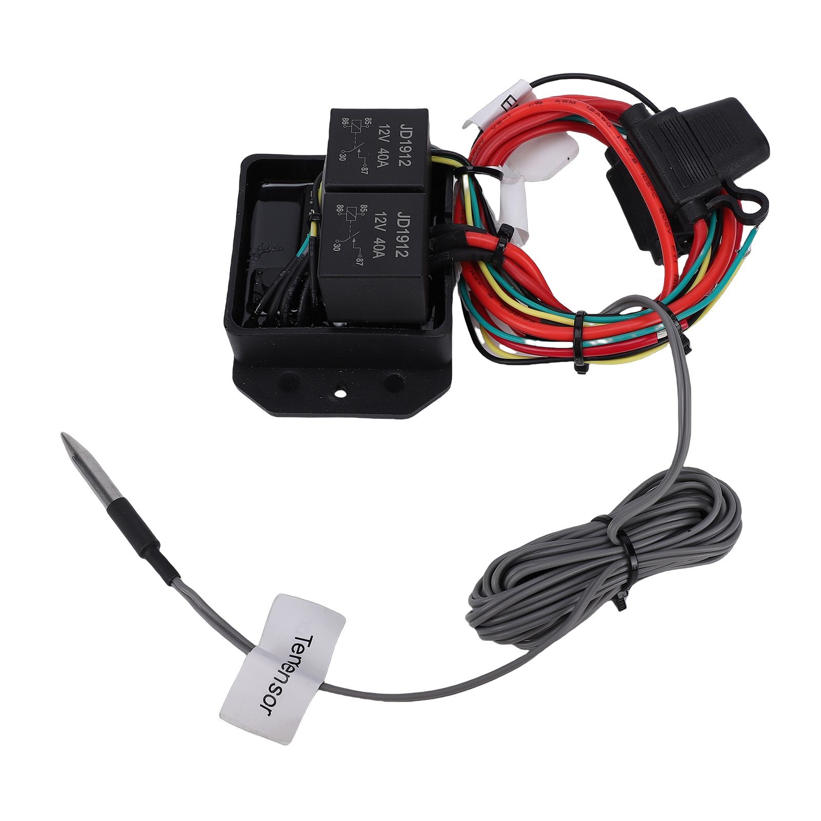 

Digital Radiator Fan Controller Switch Kit DC0444 LED Real Time Display 104 230 degrees F Electric Radiator Fan Switch