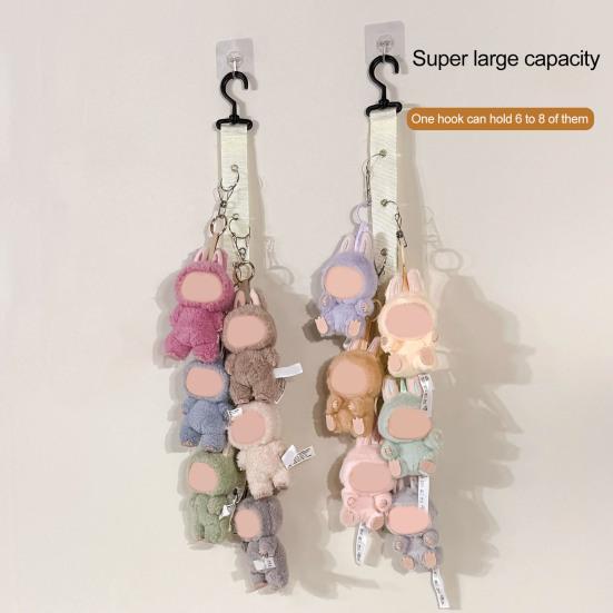 Doll Display Stand Organizer Pendant Storage Display Stand Oxford Cloth Strap Reliable Plush Toy Holder with 8 Clips