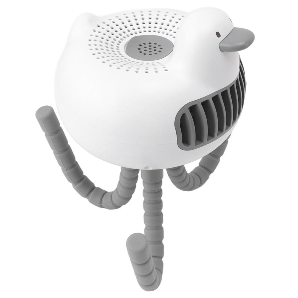 Barnevognsvifte Bærbar Lav Støy Søt Oppladbar 3600mAh Batteri 130 Grader Roterbar Klemme På