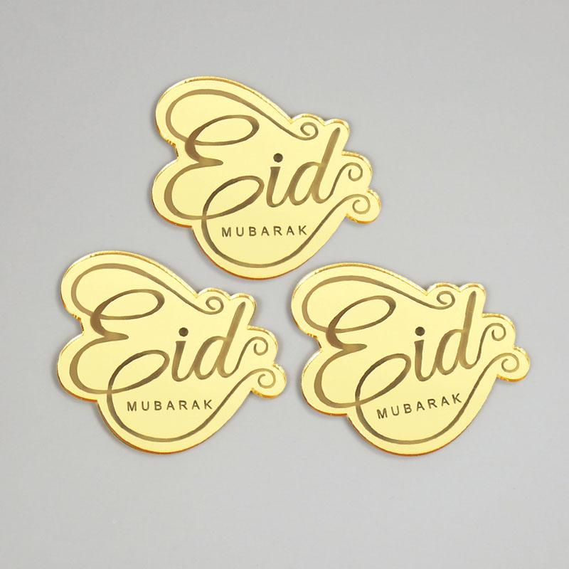 5/10 Stück Eid Mubarak Acryl Cupcake Topper Gold Ramadan Kareem Kuchen Topper Islamisches Muslimisches Festival Party Kuchen DIY Dekorationen