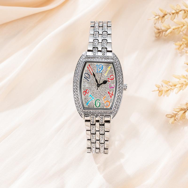 Fashion Diamond Barrel Type Women'S Watch Classic Gypsy Bracelet Waterproof Women'S Watch