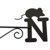 Girouette de jardin - wenko - chat - hauteur 170 cm - matériau résistant aux intempéries - indicateurs n-s-w-o