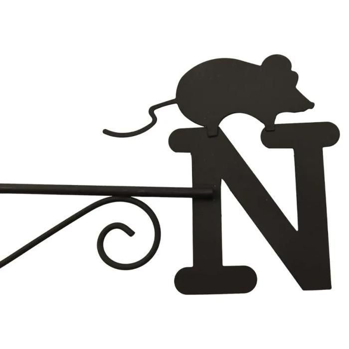 Girouette de jardin - wenko - chat - hauteur 170 cm - matériau résistant aux intempéries - indicateurs n-s-w-o