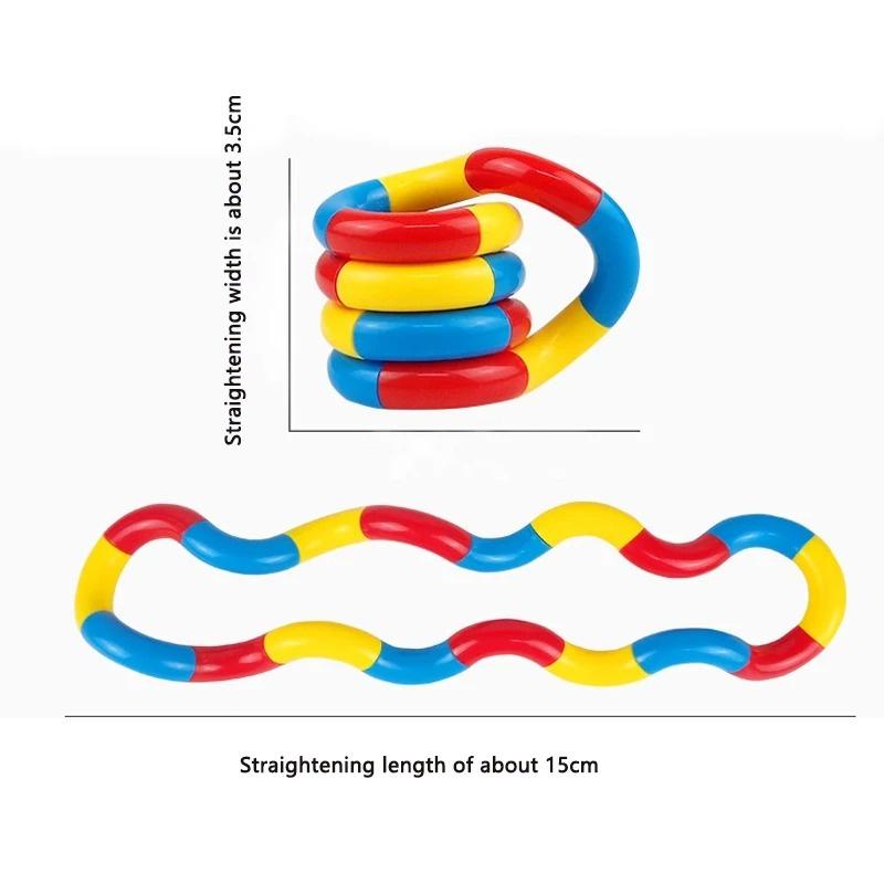 Giocattoli Fidget Silenziosi e Tortili, da Spremere, Torcere e Far Girare, Giocattolo Sensoriale Multicolore per Bambini, Giocattoli per Alleviare lo Stress e Strumenti Educativi