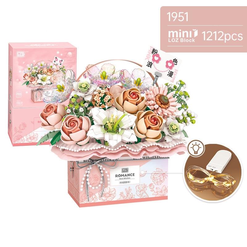 High-Quality Creative High-Quality Everlasting High-Quality Bouquet High-Quality Pink High-Quality Rose High-Quality Basket High-Quality Bouquet With Box