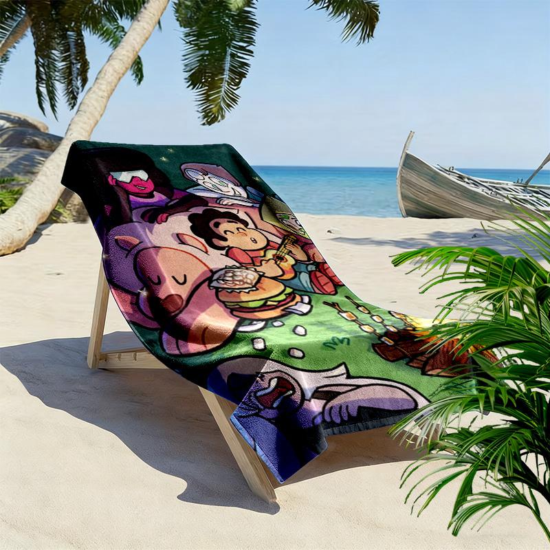 Steven Universe 2D Flat Print Beach Towel, Large Soft Quick Dry Towel for Beach Camping SwimmingXSTJ0915496