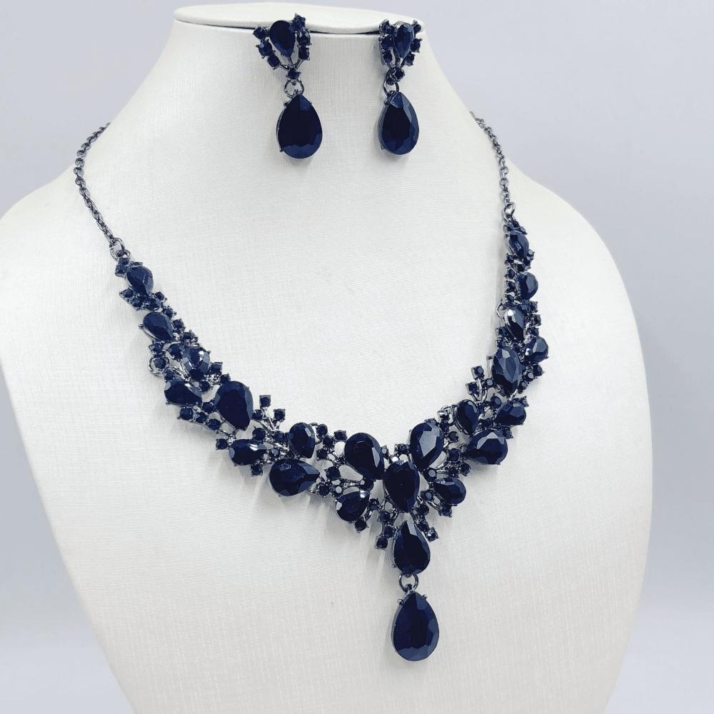 Bridal banquet necklace set, new necklace, short jewelry.