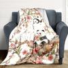 1pc Panda Blossom Lightweight Flannel Blanket, Comfortable and Warm Blanket, for Office and Camping Sofa Bed204