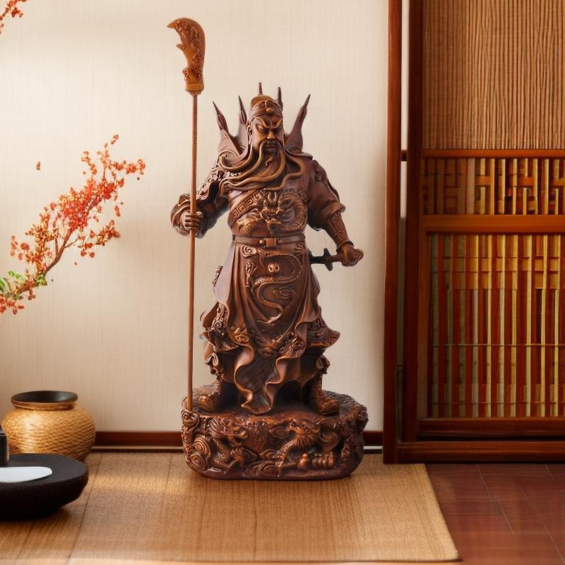 Attract Wealth Guan Gong Statue Resin Accessories Home Room Table Guan Yu Sculpture Crafts Hotel Office Desk Decoration Items