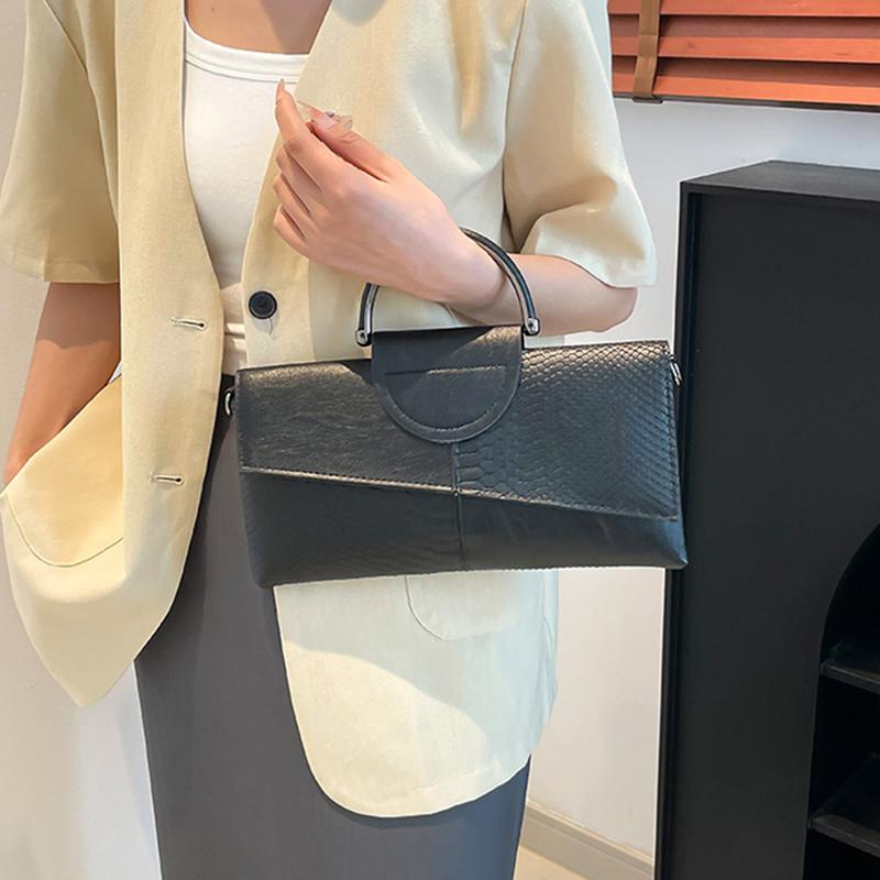 PU Synthetisches Leder Damen Schulter Umhängetasche Mode Lässig Abendessen Alligatormuster Klappe Handtasche und Geldbörse