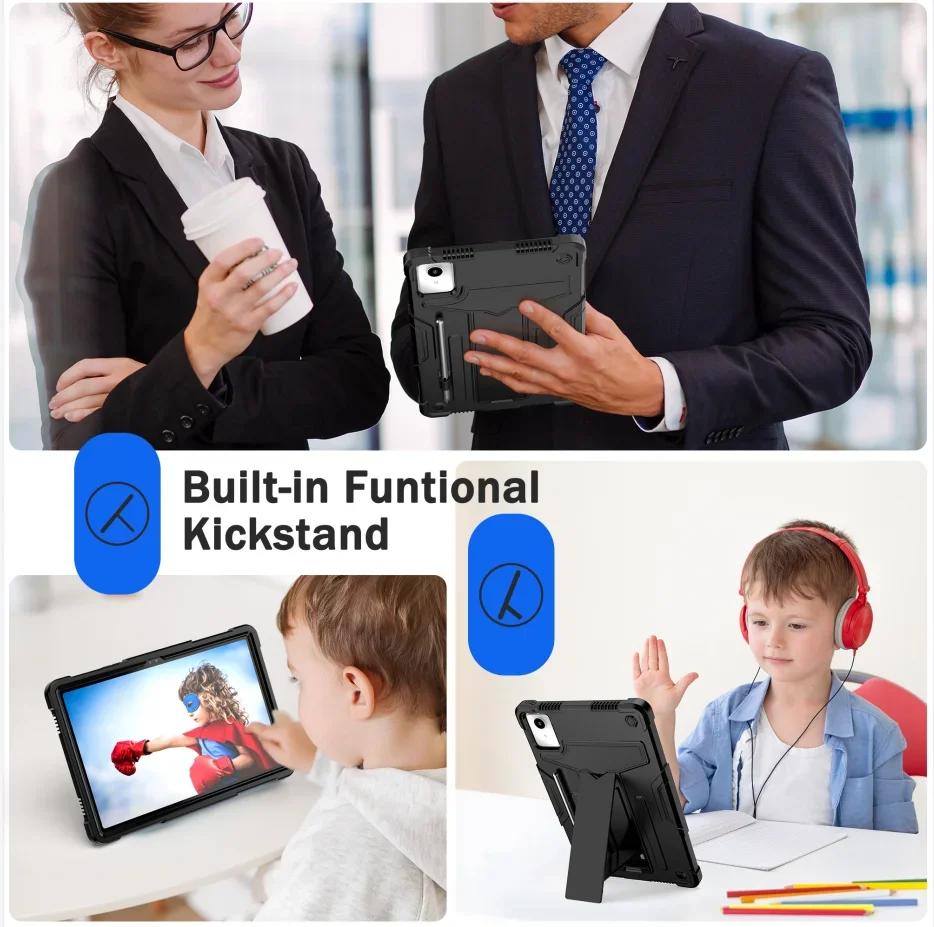 Armor Tablet Case for Tab M11 TB331FC TB330FU Xiaoxin Pad Shockproof Soft Silicone Stand Cover with Pen Slot