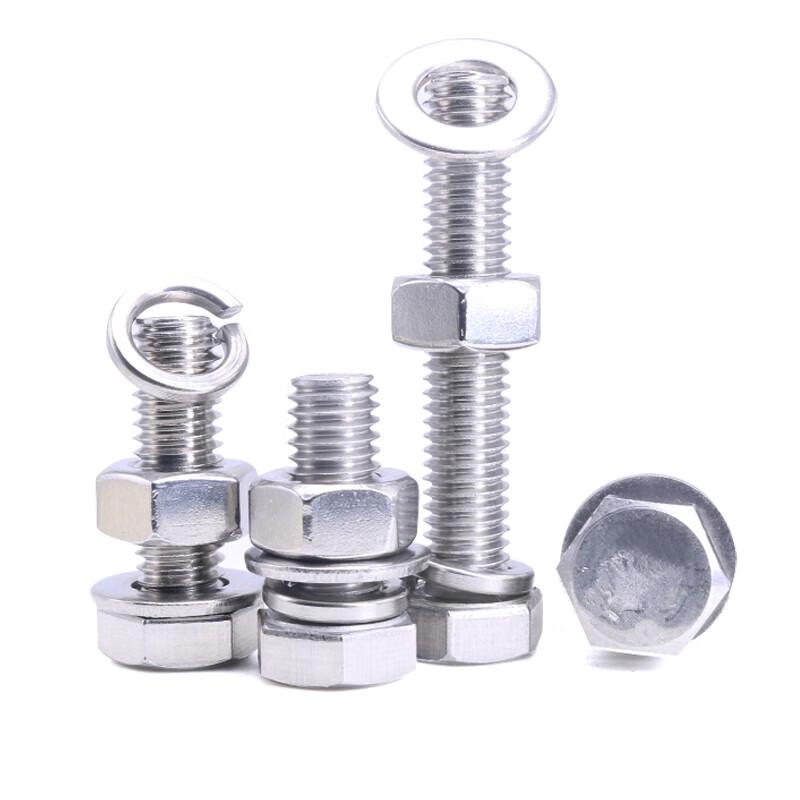 KESSZAL M4x50 304 Stainless Steel Hex Bolt Set (10 Pack)