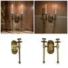 Luxurious Iron Wall Sconce Metal Candle Holders European Vintage Styles Hanging Candlestick for Party Gatherings Decors