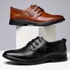 Men's Leather Shoes Korean Style Casual Business British Work Leather Shoes Non-slip Soft Sole Dad Shoes