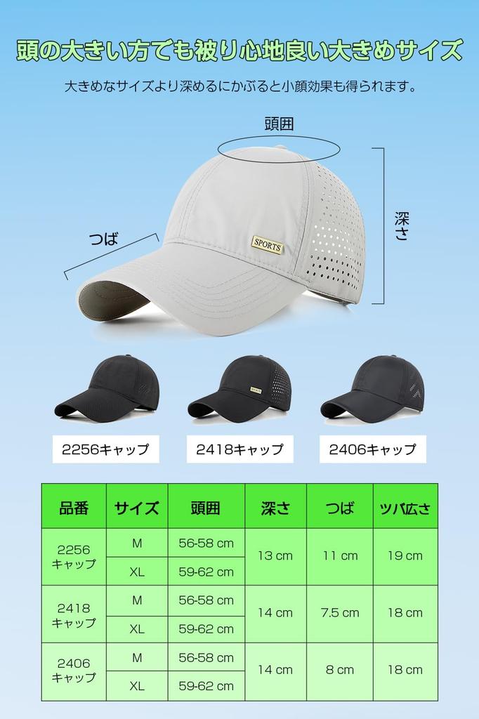 Mesh Cap Running Cap Hat 62cm Large Size Summer UV Unisex Plain Quick Drying Simple Golf Sports Running Mountain Climbing Jogging Walking XL [Moxiep]
