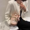 Ielgy Ladies Niche All-Match Messenger Bag Texture Portable Silk Scarf Bucket Bag