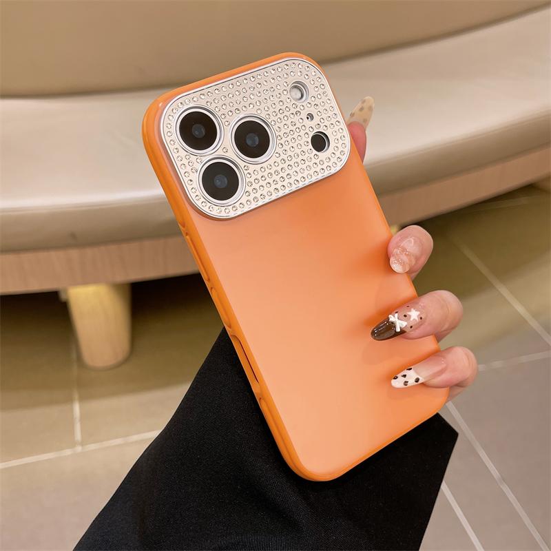 For iPhone 17 Pro Max Luxury Diamond Skin Phone Case For iPhone 17 16 15 14 13 12 11 Pro Max Lens Protective Cover