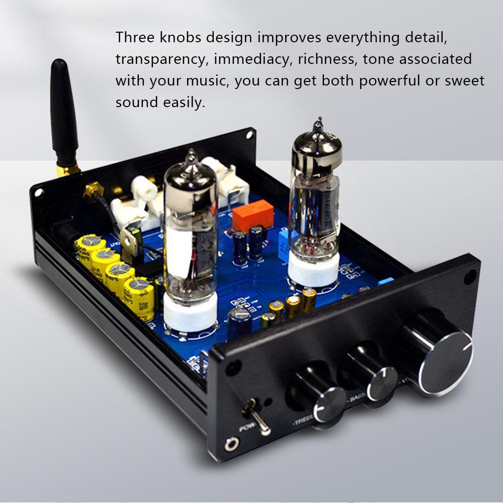 

Ламповый усилитель 6J5 Предусилитель BT Предусилитель Усилитель с функцией регулировки громкости, высоких и низких частот для домашнего звука серебряный