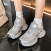 Silver Daddy Shoes Women's Mesh Breathable Versatile New Casual Sneakers Casual Shoes Show Feet