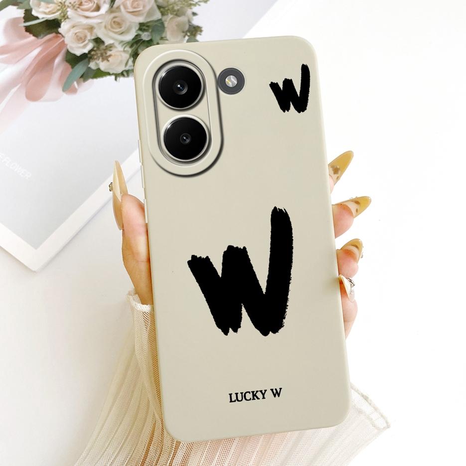 For Xiaomi Redmi Turbo 5 Max Case Luxury Lucky Letters Cover Soft TPU Matte Phone Case For Redmi Turbo 5 Turbo5 Max Fundas Coque
