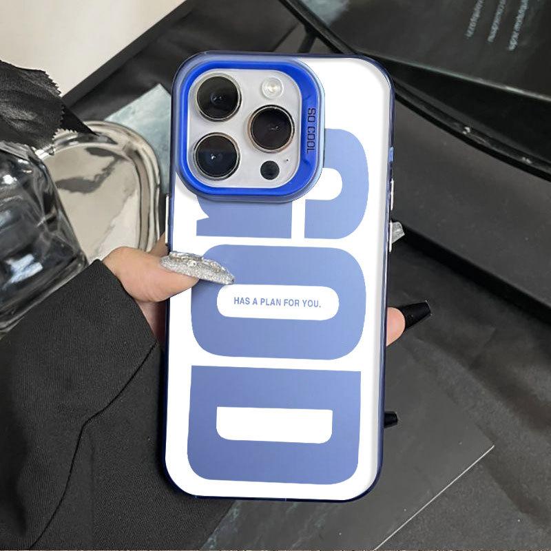 God Letter Print Creative Retro Hard Protective Phone Case For Apple Iphone