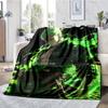 Roronoa Zoro Theme Printed Blanket - Perfect for Couch, Bed, Travel & Outdoor Use | Machine Washable, Cozy & Durable.
