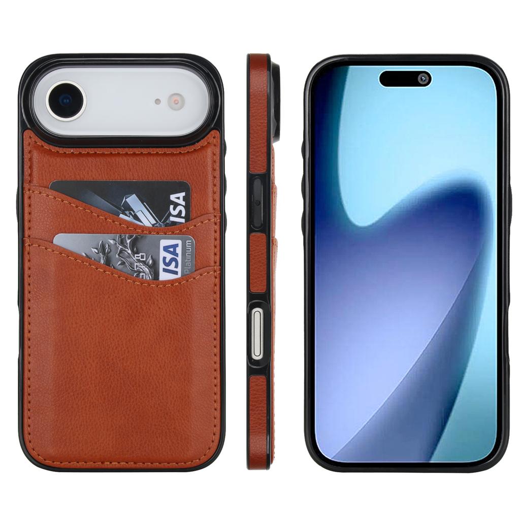 Luksusowe pionowe etui na telefon z miejscem na karty do iPhone 17 Pro Max 16 Plus 15 14 13 12 11 Odporne na wstrząsy Osłona chroniąca ekran i aparat
