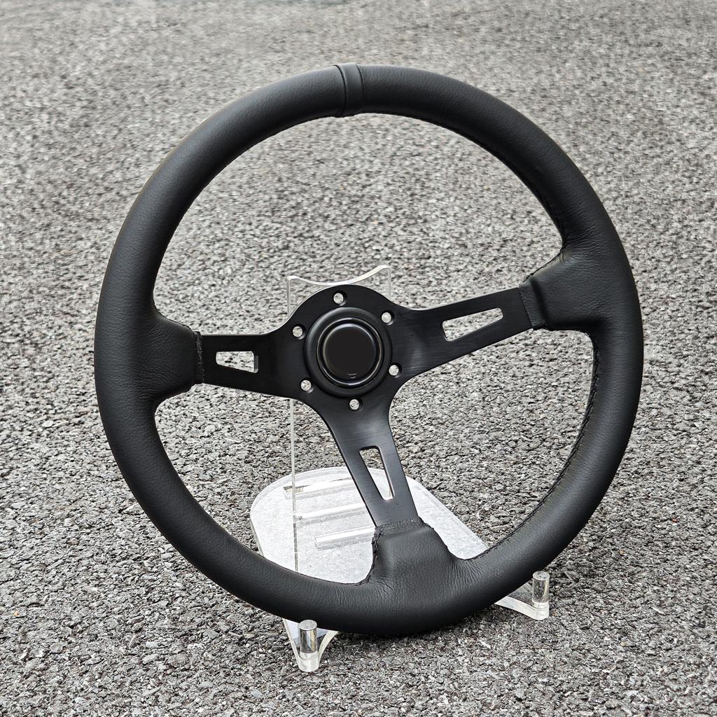 JDM BLACK EDITION Steering Wheel Universal Modified Car Deep Dish Race Sports Steering Wheel