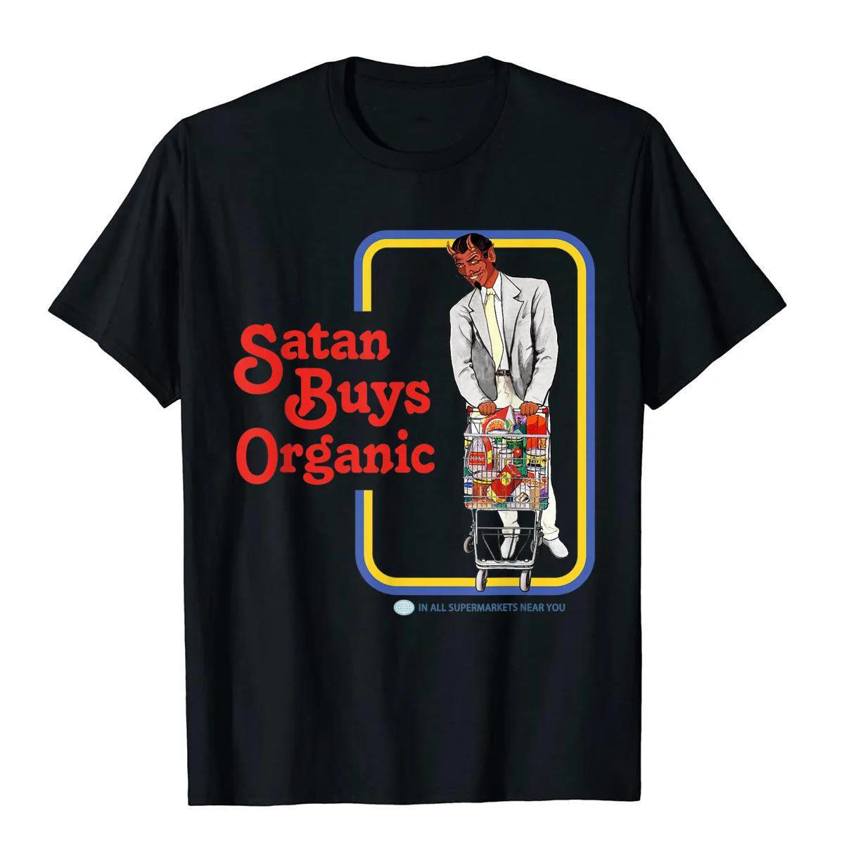 

Satan Buys Organic T-Shirt Tops Tees Prevalent Europe Cotton Male Top T Shirt Beach Kawaii Men Tshirt Harajuku Streetwear S