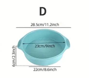 Silicone Cake Baking Mould Set High-temperature Resistant Oven Baking Plate Cake Bread Toast Pan Kitchen Muffin Baking Mold