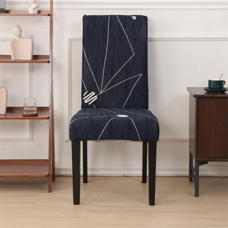 1PC Geometric Chair Cover for Dining Room Elastic Universal Seat Slipcovers for Kitchen Wedding Banquet Housse De Chaise