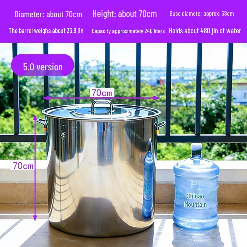 Heavy Duty Stainless Steel Bucket with Lid