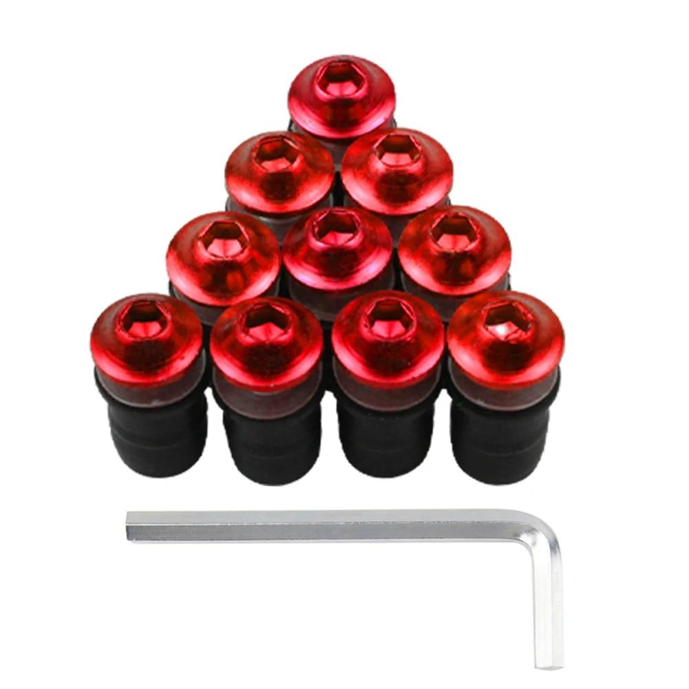 10 STÜCKE M5x16mm Motorrad Windschutzscheibe Schrauben Muttern Befestigungselemente Für Honda Suzuki Yamaha Kawasaki