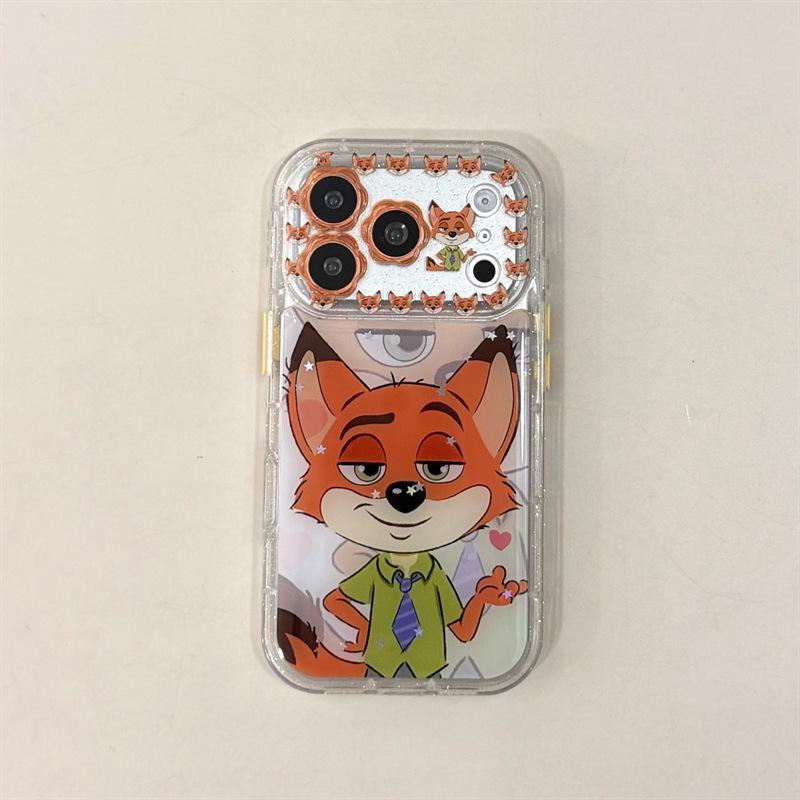 Nick and Judy Cartoon Epoxy Case for iPhone 14/13 Apple 17/16/15 PRO MAX - Anti-Fall Protection