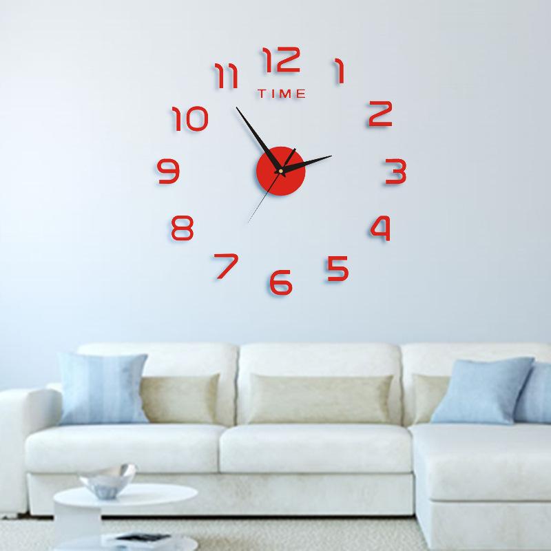 European Style Acrylic Wall Clock, Creative Art Clock, Minimalist Wall Clock, Decorative Wall Sticker Clock