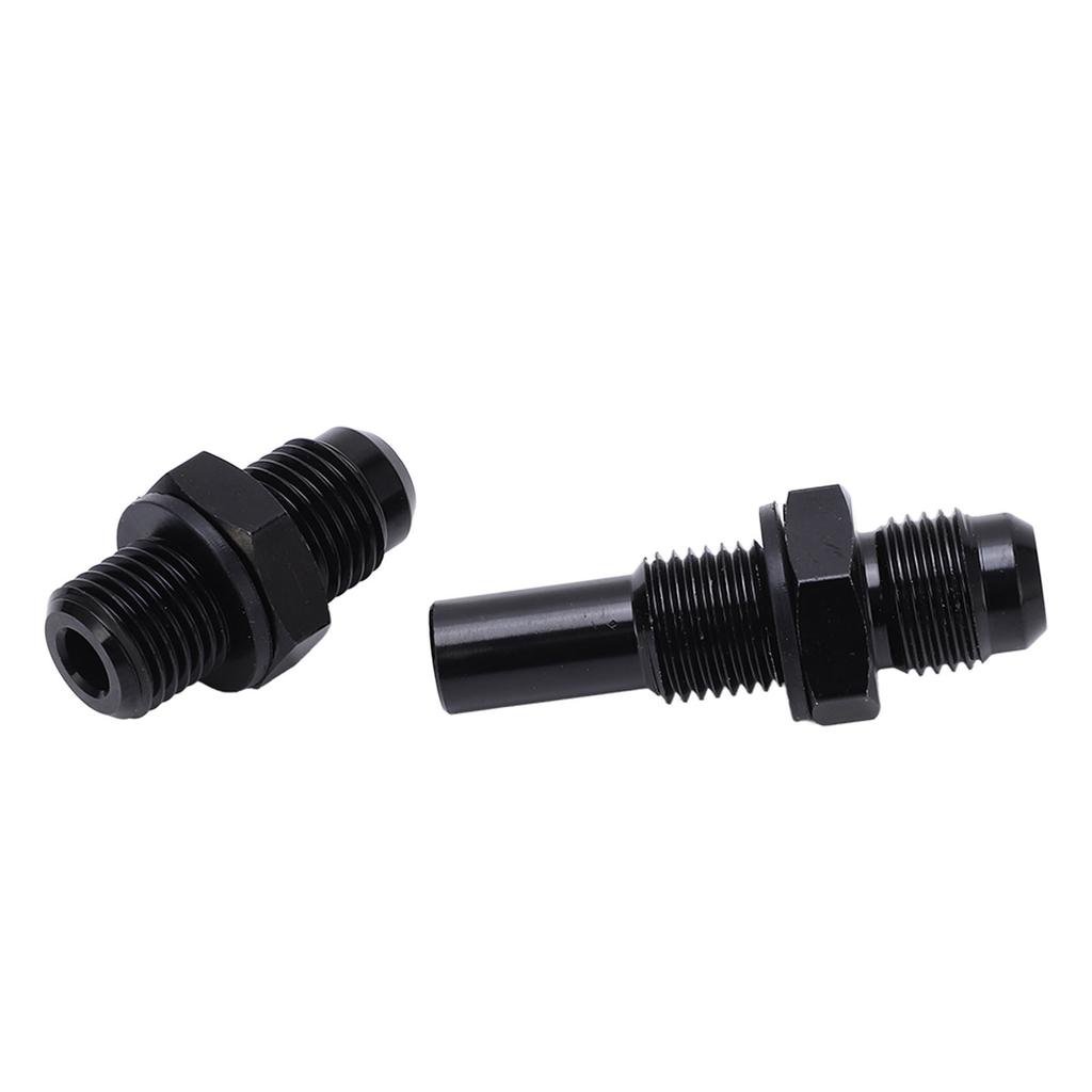 1Pair 6AN‑1Celsius4NPS   Oil Cooler Adapter Fitting Aluminium Alloy Rustproof Black