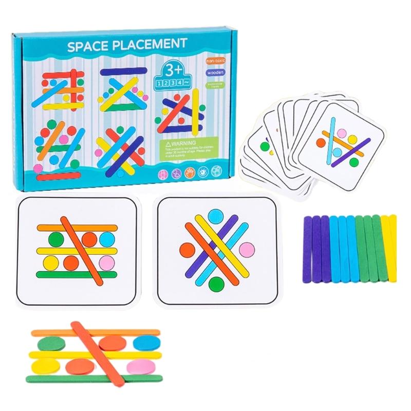 

Rainbow Stick Space Matching Toy for Kids Shape Color Sorting Puzzle Toy Board Game Education Learning Toy for Child 1