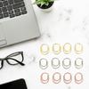 24Pcs Decorative Paper Clip Small Paperclips Metal File Clamp Book Marker Clips for Document Picture Photo Organization